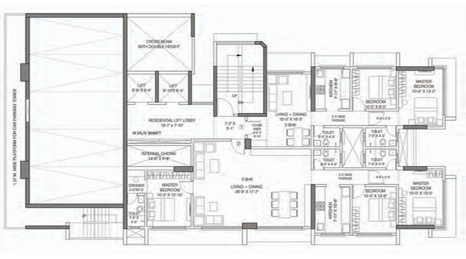 Anmol-Residency-Typical-Floor-Plan-7 to 10 Floor